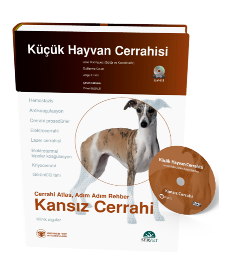 Küçük Hayvan Cerrahisi - Kansız Cerrahi (Cerrahi Atlas, Adım Adım Rehber) Kitap + DVD