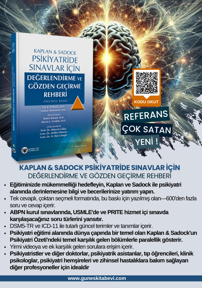 Kaplan & Sadock Psikiyatride Sınavlar İçin Değerlendirme ve Gözden Geçirme Rehberi