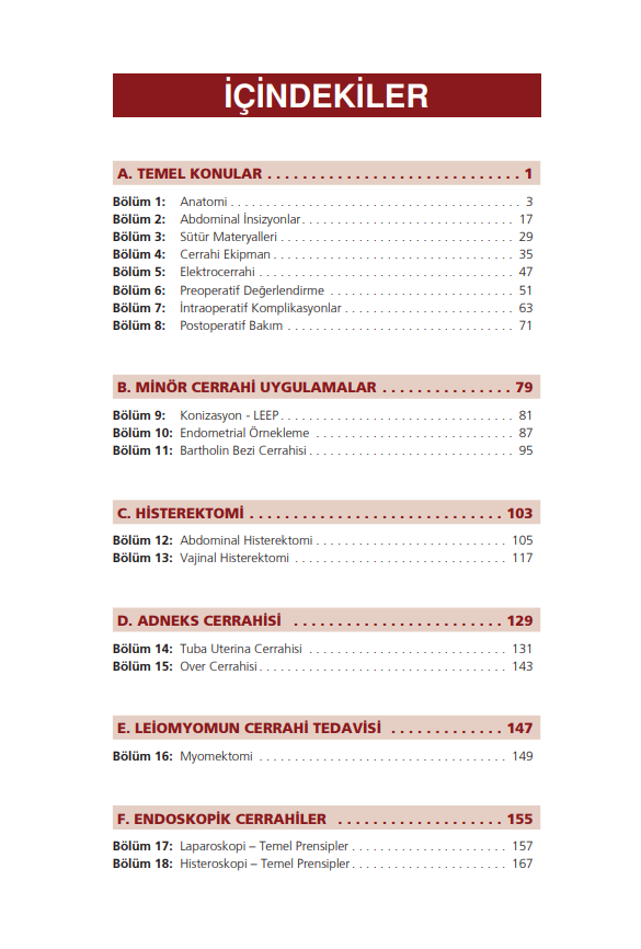 Jinekolojik Cerrahi Akıl Notları