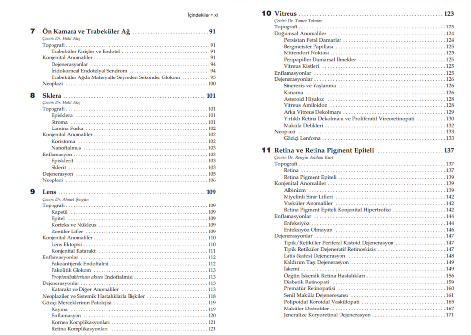 American Academy of Ophthalmology Oftalmik Patoloji ve Göziçi Tümörleri